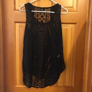 mossimo cutout black beach tank